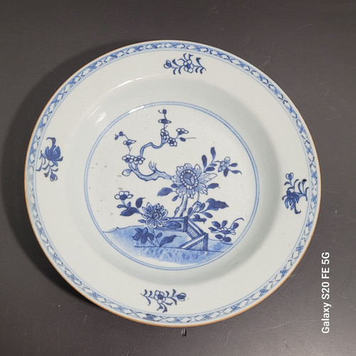 Assiette chinoise bleu blanc - assiette,