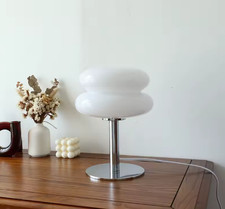 Lampe de table en verre macaron orange – Lampe de chevet moderne tricolore