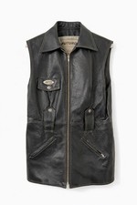 Gilet en cuir vintage (Taille
