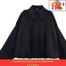 Cape noire oversize femme