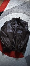 Blouson bombardier cuir marron - bombardier,