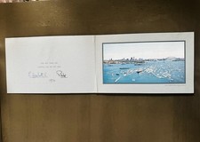 Reine Elizabeth II Et Prince Philip Signé Noël Carte 1970. Britannique Royalty