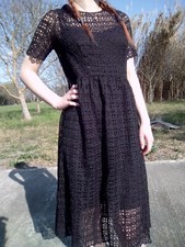 magnifique robe noire dentelle Pimkie neuve t 36 38 s m  (mesures) 