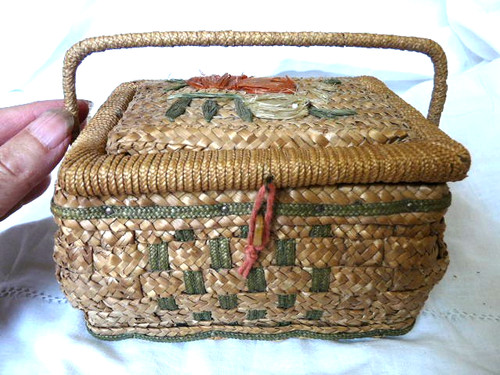 Ancienne boîte couture en - boîte, à