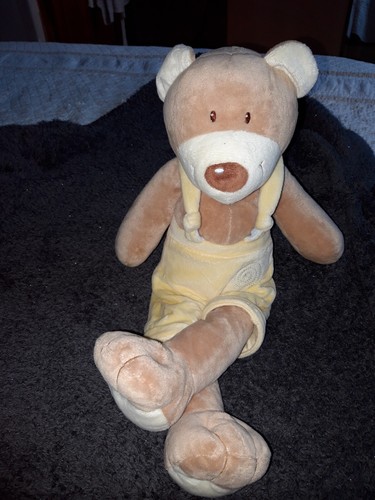 Doudou peluche ours beige - peluche,