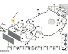 BMW X1 U11 THIEL DE RETOUR DE RETOUR CHIPE 17125A30C24 Nouveau authentique