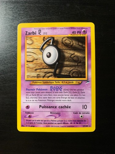 Carte pokémon zarbi g - zarbi,