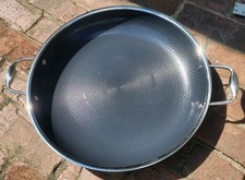HexClad Hybrid Nonstick 14-Inch, 2 In Deep Pan Wok NO Steel Lid, SEE INFO!!
