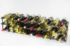 Cranville Vin Rack Rangement 20/30 Bouteille Noyer Teinture/Métal Noir Monté