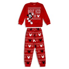 Pyjama De Noël Pour Enfant Long Chaud En Coton Disney MICKEY MOUSE Noël 4782