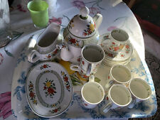 Service à café Thé Porcelaine Villeroy et  Boch Summerday  vintage