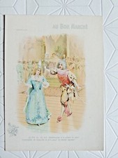 Chromo Au Bon Marché Cendrillon Le fils du roi, Danse conte publicité