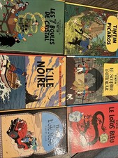 Herge’s Les Adventures De Tintin Casterman Hardcover 6 Book French Edition