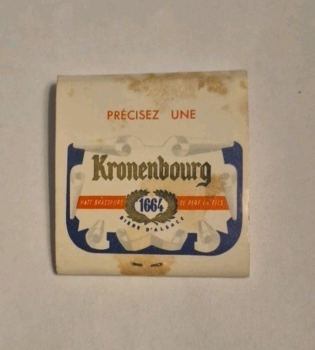 Vtg matchbook kronenbourg 1964 - vtg,