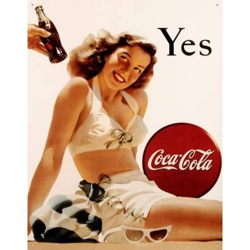 Plaque coca cola yes - -,