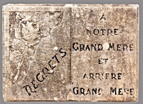 Plaque funéraire marbre - , art