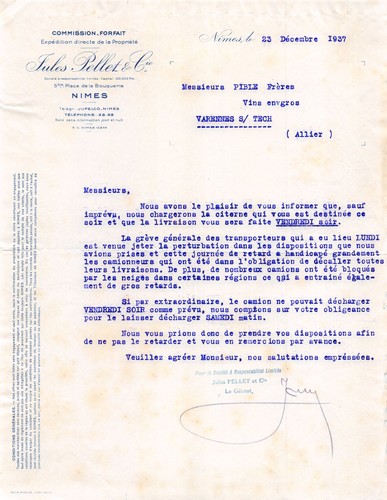 Facture 1937 commission jules - 1937,
