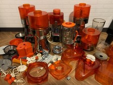 SUPERBE LOT 4 ROBOTS COMBINES DE CUISINE VINTAGE STECA + ACCESSOIRES
