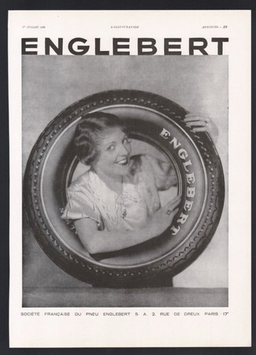 Pub papier 1935 pneu - papier, englebert
