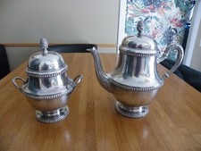 CAFETIERE ET SUCRIER METAL