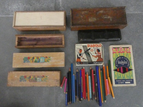 Lot vintage ecolier plumiers - lot,