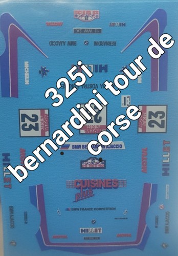Decals bmw 325i - 1/43,