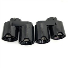 1 Pair Quad Carbon Fiber Exhaust Tip For BMW G05 X5 G06 X6 G07 X7 2019+ Nozzle