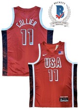 Napheesa Collier Signed Team USA Minnesota Lynx Autograph Jersey Beckett BAS COA