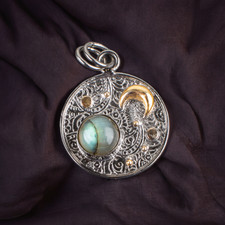 Handmade 925 Sterling Silver Jewelry Pendant Labradorite Gemstone Pendant