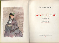 GUY de MAUPASSANT, CONTES CHOISIS, ILLUS. RAOUL SERRES, 1946,EX NUM.