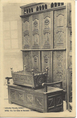 Cpa lit clos berceau - cpa, et