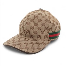 Gucci 200035 GG Canvas Cap Polyester×cotton×nylon Beige