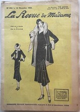 LA REVUE DE MADAME n° 304 du 12 Décembre 1929 Mode Chapeau Tricot pour femme