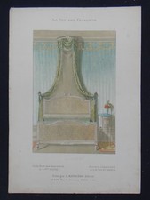 LA TENTURE FRANÇAISE 1904 - Lit Louis XVI - Davène passementerie tapis 2
