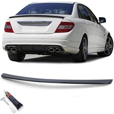 Spoiler de Toit Noir Brillant pour Mercedes Classe C W204 Soude 2007-2014