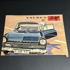 FORD TAUNUS 17M / 12p poster brochure / 1957 NL Dutch / GOTSCHKE / damaged cond.