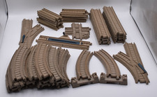 Lot of 40 Thomas Tan Beige Trackmaster Track Replacement Pieces Straight Curved