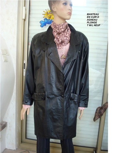 Manteau cuir agneau - manteau,