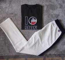 Fusalp Luxerie Ski Tee T-Shirt + Pants 2 Pieces Size M