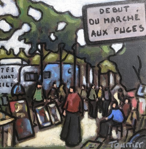 Tableau paris marché aux - paris,