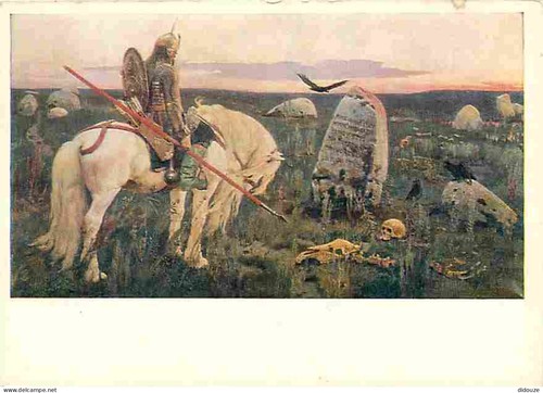 Postcard art painting - -,
