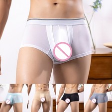 Boxer homme en soie glac??e