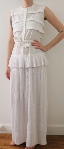 Alaïa robe longue blanche - , en