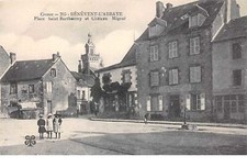 23.n°56870.benevent l'abbaye.place saint barthélémy et chateau migout