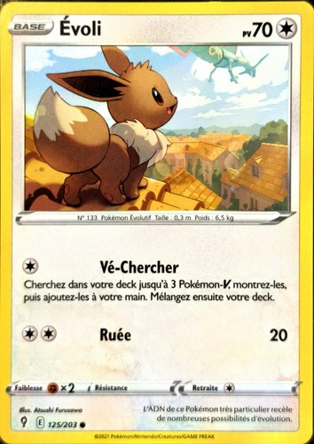 Carte pokémon commune evoli - carte,