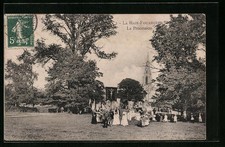 Old postcard La Haie-Fouassière, La Procession 1907 