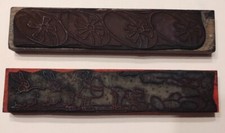 lot 2 antique school tampons frieze girl eggs Easter scrapbooking stone 9