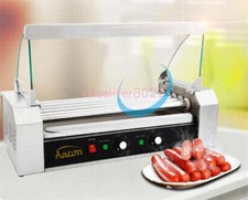 1PCS Neuf 750W Commercial 5 Roller Hot Dog Grill Cooker Machine 220V