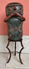 Brazil Anthropomorphic Vase 68cm Ceramic and Wrought Iron