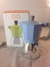 Chio Blossom Blue 6 Cups Coffee and Espresso Maker BRAND NEW IN BOX